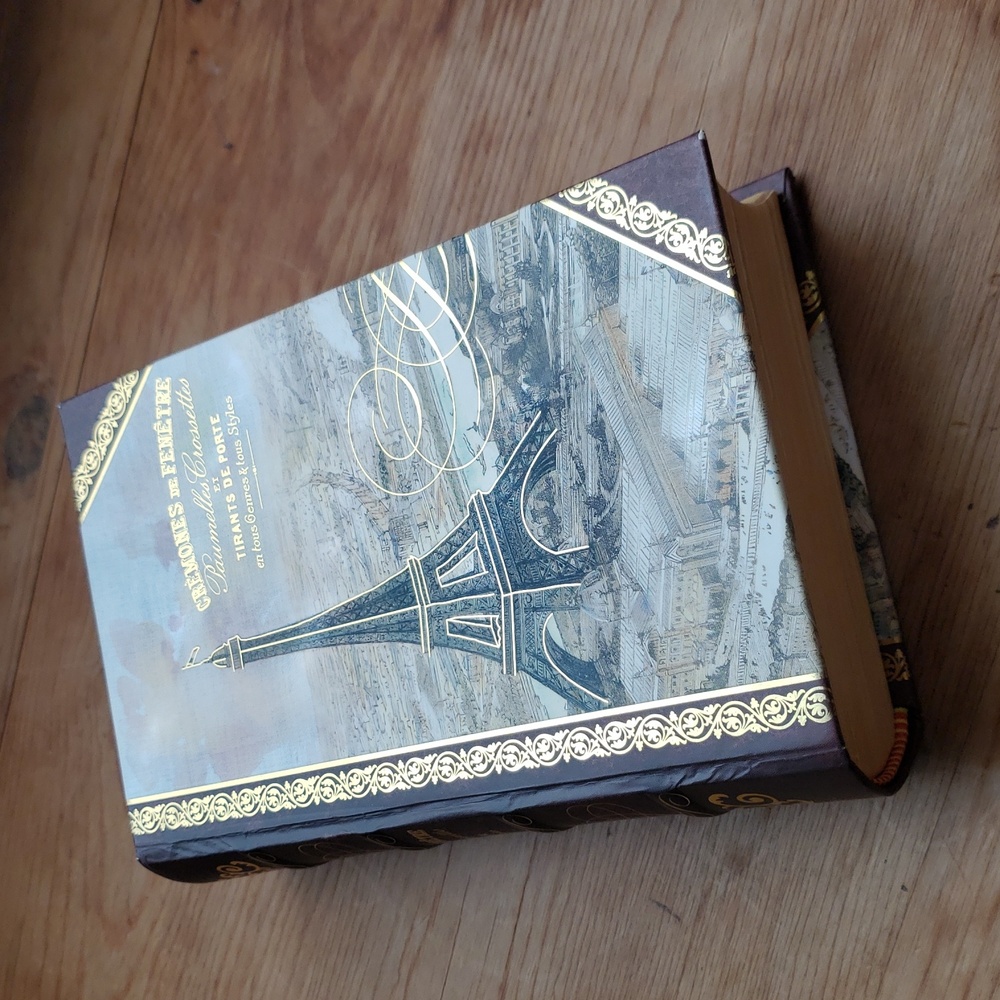 Elegant Gold and Cream Coffee Table Book with Hidden Compartment - Picture 2 of 13